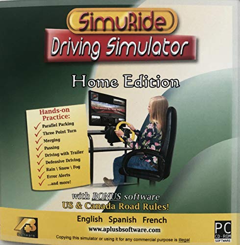 Driving Simulation and Road Rules Test Preparation - 2021 SimuRide Home Edition - Driver Education [Interactive DVD]