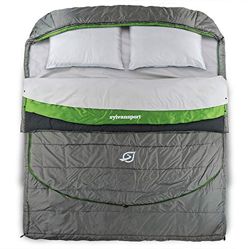 SylvanSport Cloud Layer Sleeping Bag for Adults - Adjustable Layers for 3-4 Season use - Integrated Cotton Sheet