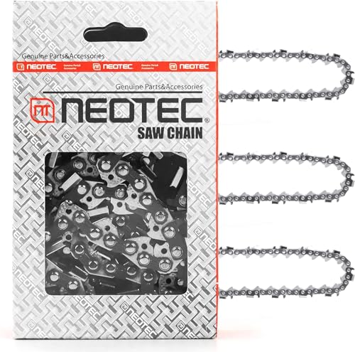 NEO-TEC 16 Inch Chainsaw Chain 3/8' LP Pitch, 0.050' Gauge, 56 Drive Links Fits for Craftsman, Poulan, Echo, Greenworks Chainsaw and More- S56 (3 Chains)