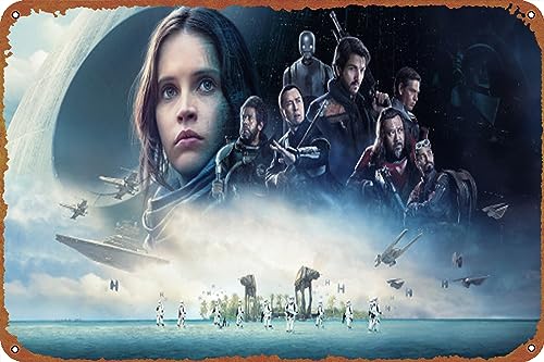 Rogue One Tin Sign Decoration Vintage Metal Movie Poster Signs Wall Decor 8x12 Inch