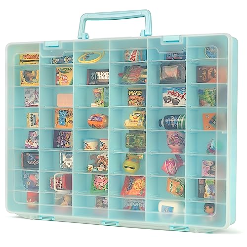 Plastic Toy Storage Case Compatible with Mini Brands Collector Toys, Miniverse, Shopkins, Real Littles, and LOL Surprise Series 1, 2, 3, 4, Collectible Compartments for Miniatures, Travel Friendly