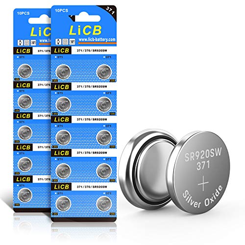 LiCB 20 Pack SR920SW 371 370 AG6 Battery 1.5V Button Cell Watch Batteries