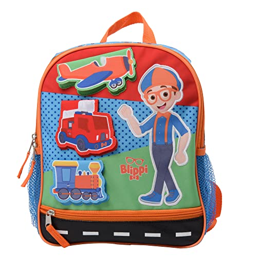 Blippi Vehicle Fun Interactive Mini Backpack For Kids, Boys & Girls Pre-School School Bag With Padded Back And Adjustable Straps,Versatile 12'