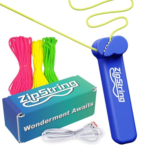 ZipString - Wonderment Awaits with Shark Tank - Featured String Rope Launcher Loop Fidget Toy, Defying Gravity to Boost Your Imagination - The Ideal Gift for Kids and Adults, Bodacious Blue
