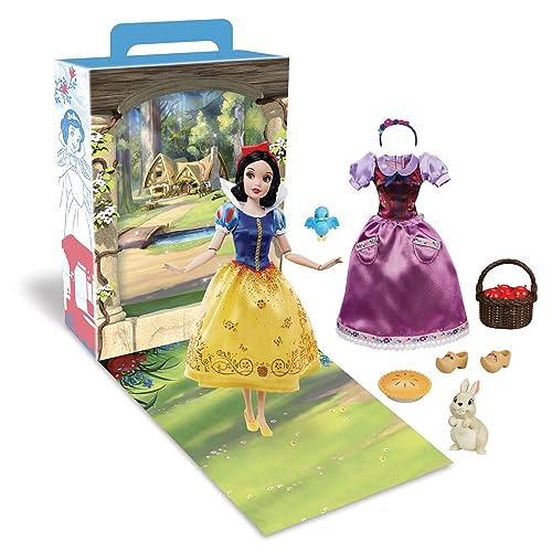 Disney Store Official Snow White Story Doll, Snow White and The Seven Dwarfs, 11 Inches, Fully Posable Toy in Glittering Outfit - Suitable for Ages 3+ Toy Figure