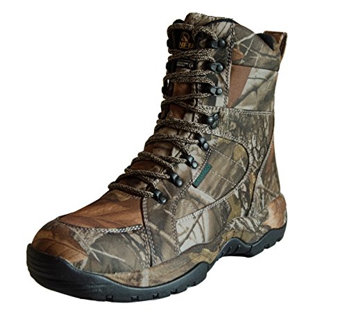 R RUNFUN Men's Lightweight Hunting Boots, Camo Waterproof Insulated Hunting Shoes, Anti-slip and Durable for Outdoor Working Fishing Climbing Farming