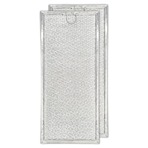 Microwave Filter Replacement 13.3' x 5.85' WB06X10596 GE Microwave Filter Fits Whirlpool Samsung Maytag - Aluminum Mesh Screen Grease Filter - Filters Air Entering Over the Range Oven Vent Fan 2-Pack