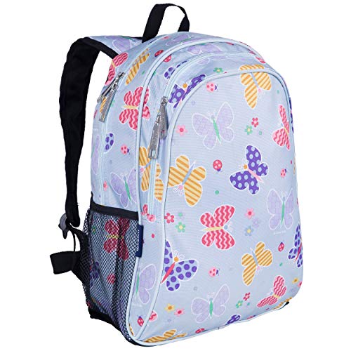 Wildkin 15-Inch Kids Backpack for Boys & Girls, Perfect for Early Elementary Daycare School Travel, Features Padded Back & Adjustable Strap (Butterfly Garden)