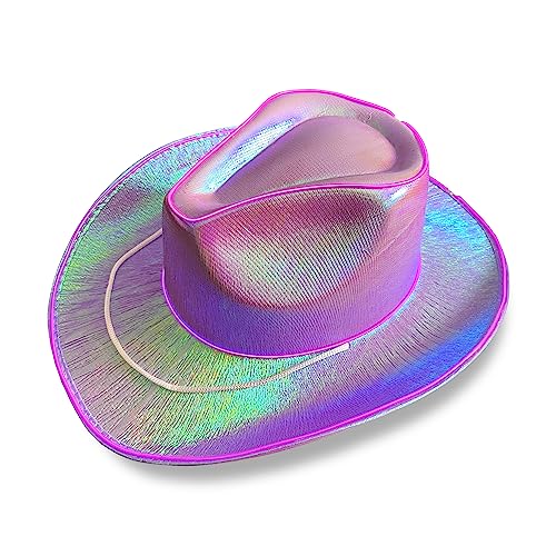Pride.Direct LED Cowboy Hats | LED Accessories | Rave | Party | Burning Man (Purple)