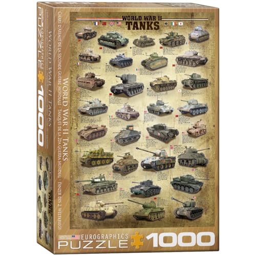 EuroGraphics Tanks of WWII 1000 Piece Puzzle , Brown