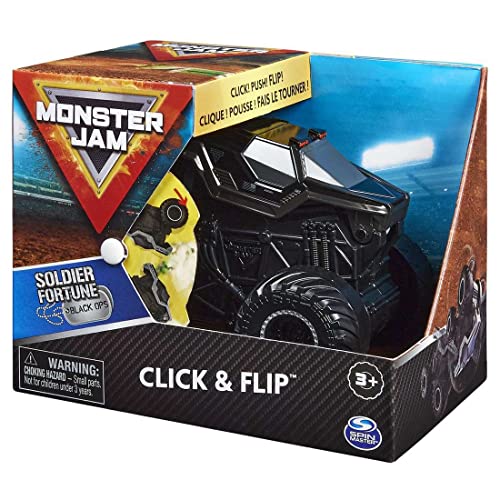 Monster Jam, Official Soldier Fortune Black Ops Click and Flip Monster Truck, 1:43 Scale Rare find