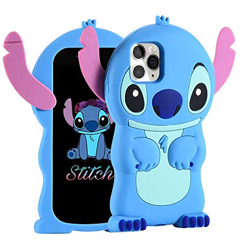 Cases For iPhone 14/iPhone 13 Case, Lilo Stitch Cute 3D Cartoon Unique Soft Silicone Animal Character Protector Boys Kids Girls Gifts iPhone 14 13 13 Pro Cover Housing Skin Shell for iPhone 15