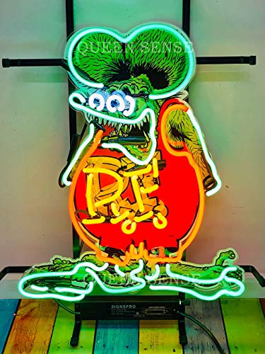 Queen Sense 20'x16' RF Rat Fink Neon Sign Light Lamp HD Vivid Printing Tech Beer Pub Bar Handmade Artwork HV67