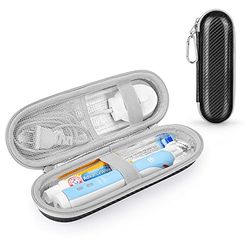 Yinke Electric Toothbrush Travel Case for Philips Sonicare & Braun Oral-B/Oral B Pro with Accessories Storage, Protective Hard Cover Portable Storage Bag (Black)