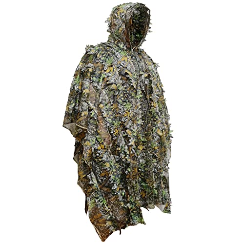 ghillie suit, gilly suits for men, hunting suit, 3D leafy camo suit, hooded cape hunting suit, camouflage suit, bird watching, jungle hunting, Halloween party, camping, theme decoration.
