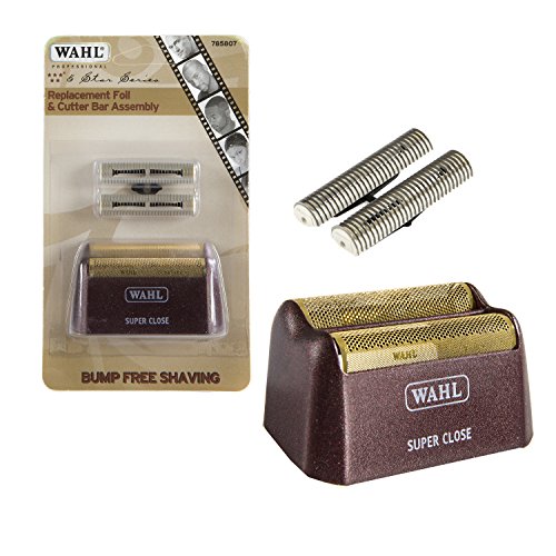 Wahl Professional 5 Star Series Shaver Shaper Replacement Super Close Gold Foil and Cutter Bar Assembly, Hypo-allergenic, Super Close Shaving, for Professional Barbers and Stylists - Model 7031-100