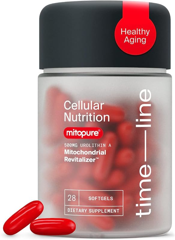 Mitopure Urolithin A Supplement - First Clinically Tested Highly Pure Urolithin A - Healthy Aging - Energy Supplements Alternative to NMN, NAD, CoQ10, Resveratrol, PQQ - 28 Capsules