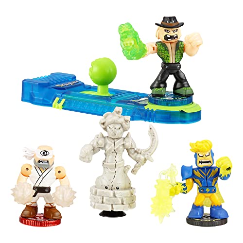 Legends of Akedo Powerstorm | Official Rules Starter Pack Legendary Punch Attack | 3 Mini Battling Action Figures with Training Practice Piece and Exclusive Joystick Controller