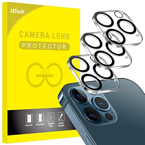 JETech Camera Lens Protector for iPhone 12 Pro Max 6.7-Inch, 9H Tempered Glass, HD Clear, Anti-Scratch, Case Friendly, Does Not Affect Night Shots, 3-Pack
