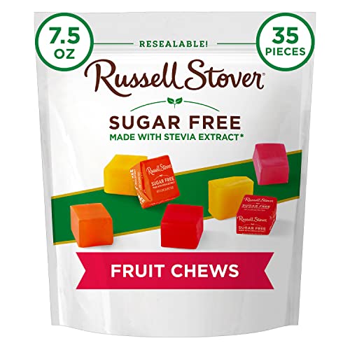 Russell Stover Fruit Chews - Sugar Free Candy, 7.5oz Bag