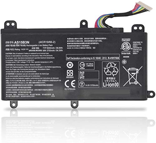 SERNNO AS15B3N Replacement Battery Compatible with Acer Predator 15 G9-591 591G G9-592 592G 17 G9-791 791G 17 G9-792 792G 17X GX-791 Series Notebook KT.00803.004 [14.8V 88.8Wh]