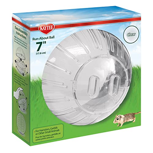 Kaytee 7' Clear Run-About Exercise Ball For Pet Hamsters & Gerbils