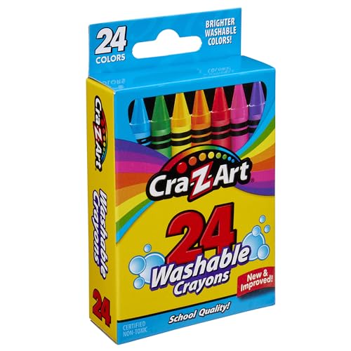 Cra-Z-Art Washable Crayons, Assorted, 24/pack