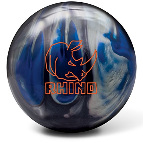 Brunswick Rhino Bowling Ball, Black/Blue/Silver, 16 lb
