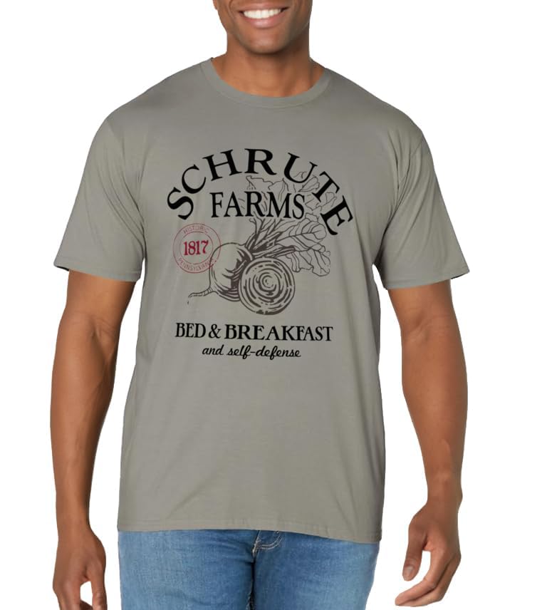 The Office Schrute Farms Large Label T-Shirt