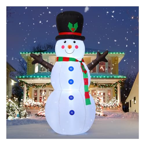 GOOSH 6 FT Inflatable Outdoor Snowman Holiday Decoration Blow Up Snowman with Branch Hand for Yard, Garden, Indoor & Outdoor Parties