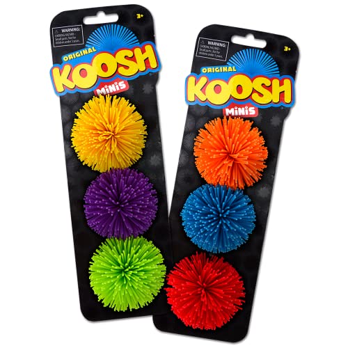 Koosh Minis Variety Color 3-Pack - The Easy to Catch, Hard to Put Down Ball! - Fidget Toy for Kids Ages 3 and Up Individual Colors May Vary in 3-Pack