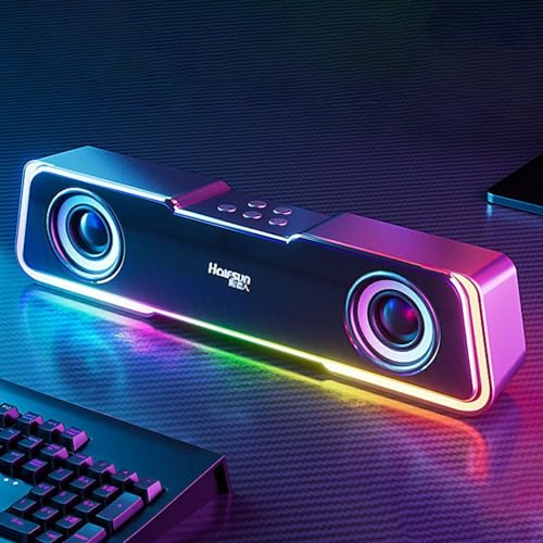 Home Desktop Wireless Speaker, Overstock Items Clearance All Prime, Colorful Sound Bluetooth 5.3 Subwoofer High Power Desktop Wireless Strip Long Dual Speaker Speaker Sound Bar Tv Karaoke Sound