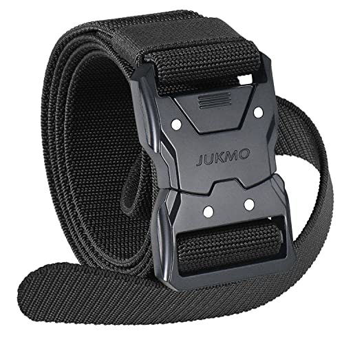 JUKMO 1.5' Quick Release Tactical Nylon Belt with Heavy Duty Buckle, Medium Size for 36-42' Waist
