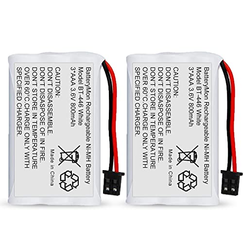 BT-446 Ni-MH Rechargeable Battery for Uniden BT446 BT-1005 TRU9480 TXC-400TCX-80 Radio Shack TAD-3704 TAD-3815 Interstate TEL0375 (2-Pack)
