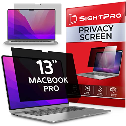 SightPro Magnetic Privacy Screen for MacBook Pro 13 Inch (2016, 2017, 2018, 2019, 2020, 2021, 2022, M1, M2) Removable Laptop Privacy Filter Shield and Anti-Glare Protector