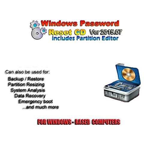 DS Recovery Boot Password Reset CD Disc for Windows XP, Vista, 7, 8 (All Versions of Windows)