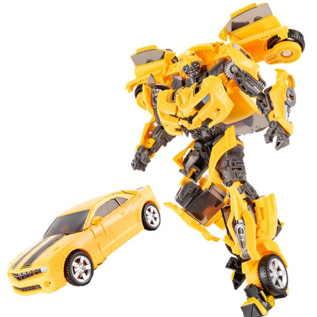 SkateIN Deformation Robots Toys, Car Robot Toys Anime Toy Action Figures 2 Modes Alloy Action Figure Toys Movie Fans Anime Collection Bee Deformation Car Model Robot Toys for Kids Boys and Girls