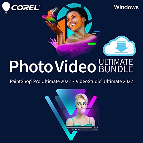 [Old Version] Corel Photo Video Ultimate Bundle 2022 | PaintShop Pro + VideoStudio | Powerful Photo and Video Editing Software [PC Download]