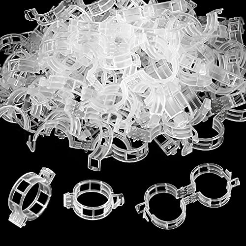 200 Pcs Plastic Trellis Plant Support Clips for Support, Grape and Tomato Vine, Vegetables Plants, Garden Clips to Grow Upright Makes Plants Healthier