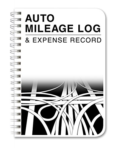 BookFactory Mileage Log Book/Auto Mileage Expense Record Notebook for Taxes - 126 Pages - 5' X 7' Wire-O (LOG-126-57CW-A(Mileage))