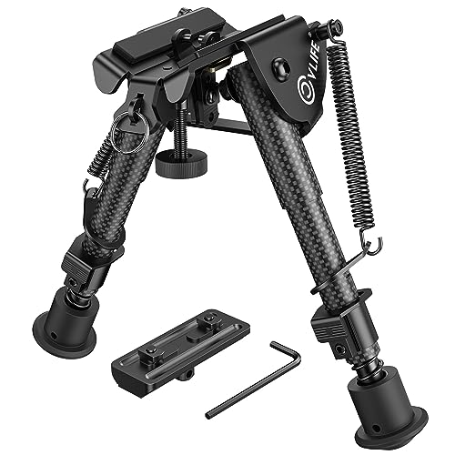 CVLIFE 6-9 Inches Carbon Fiber Bipod with Adapter for M-Rail