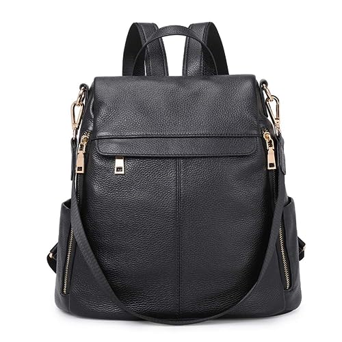 Kattee Women's Anti-Theft Backpack Purse Genuine Leather Shoulder Bag Fashion Ladies Satchel Bags