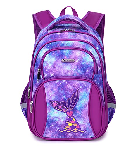 Kids Backpack for Girls Preschool Elementary Kindergarten Mermaid School Bag 15.6″ Multifunctional Cute Large Capacity