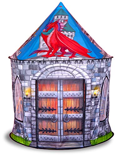 ImpiriLux Knight & Dragon Castle Play Tent Playhouse | Pop Up Tent for Kids | Toys for Kids Boys & Girls, Kids Play Tent