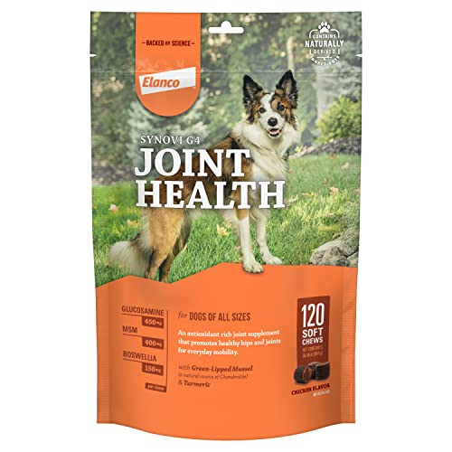 Synovi G4 Dog Joint Supplement Chews, 120-Count, for Dogs of All Ages, Sizes and Breeds