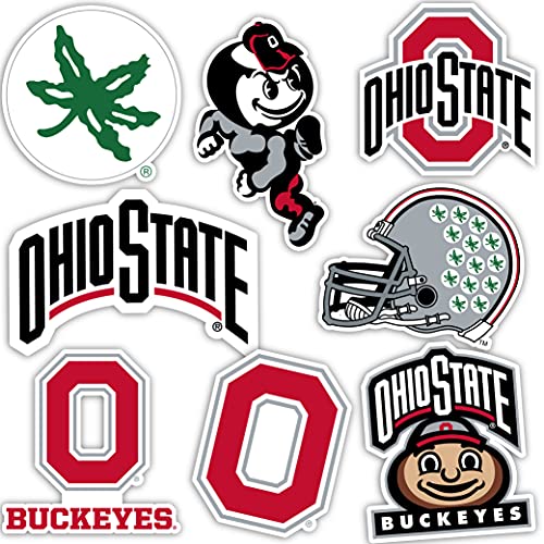 The Ohio State University Sticker OSU Buckeyes Stickers Vinyl Decals Laptop Water Bottle Car Scrapbook T2 (Type 2)