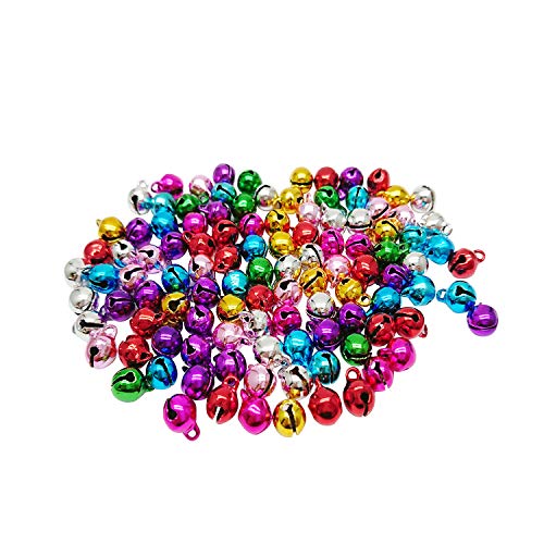 1/4-Inch Jingle Bell/Small Bell/Mini Bell DIY Bracelet Anklets Necklace Knitting/Jewelry Making, 100pcs, Colorful