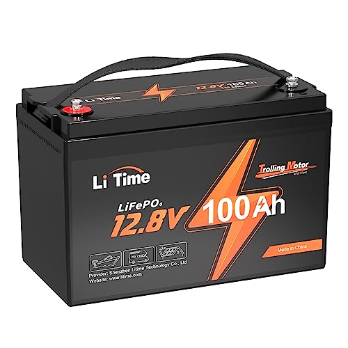 LiTime 12V 100Ah TM LiFePO4 Lithium Battery, Low-Temp Protection Group 31 Lithium Battery, Built in 100A BMS, Up to 15000 Deep Cycles, Perfect for Trolling Motors, Boat, Marine, RV, Solar, etc.