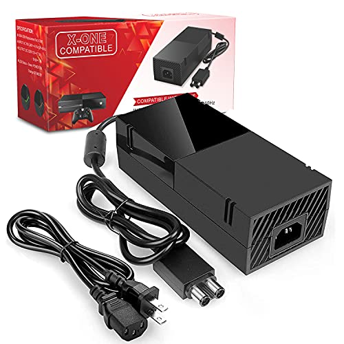 WEGWANG Xbox One Power Supply, Universal 220W Adapter, Replacement Brick Charger with Dual LED Indicators, 100-240V Voltage for Xbox One Accessories