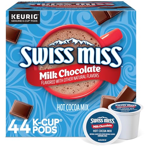 Swiss Miss Milk Chocolate Hot Cocoa, Keurig Single-Serve K-Cup Pods, 44 Count